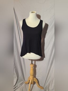 Ambiance Black Scoop Neck Tank Top